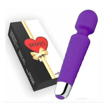 Massageador de Varinha, Chronus El?trico - 8 Velocidades e 20 Modos de Vibra??o, ideal para massagens relaxantes e terap?uticas (Roxo).