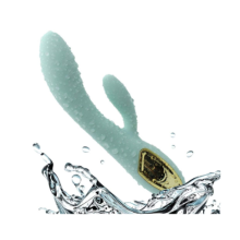 Chronus Dildo Vibrator - Brinquedo de sexo potente, silicone ? prova d'?gua, com 10 vibra??es e suc??o clitoriana (Verde).