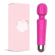 Massageador de Varinha, Chronus El?trico - Recarreg?vel, sem fio, silencioso e ? prova d'?gua, ideal para massagens terap?uticas (Rosa).