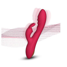 Vibrador de Massagem de Silicone Macio com Motores Duplos Potentes, Recarreg?vel USB, 12 Modos para Al?vio Muscular