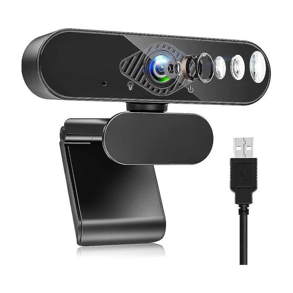 Chronus Webcam, Full Hd Usb 480P With Stereo Noise Cancelling Microphone Webcam For Video Chat And Recording, Compatible With Windows, Mac And 9331562843875