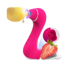 Anel de Suc??o do Clit?ris e Lambedura de L?ngua com Vibradores para Casais (Rosa)