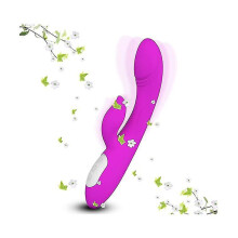 Massageador de Silicone Port?til Silencioso, Recarreg?vel para Redu??o de Estresse, 12 Frequ?ncias