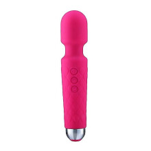 Vibrador de Varinha, Poderoso Massageador de Varinha El?trico Pessoal para Mulheres - 20 Modos de Vibra??o e 8 Velocidades (Rosa)