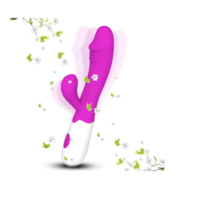 Vibrador de Silicone de Simula??o, Vibrador Feminino Recarreg?vel, Massageador de Ponto G Duplo, Brinquedos Sexuais, Roxo
