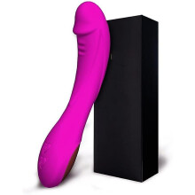 Dildo Recarreg?vel USB, Bast?o de Massagem de Ponto G, Vibrador Feminino de Silicone, Roxo