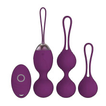 Ovo Vibrat?rio Sem Fio, para M?sculos P?lvicos Assoalho P?lvico Bolas de Silicone Conjunto de 3 Roxo