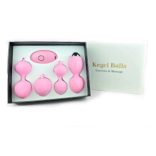Conjunto de Bola Kegel 3 em 1 Controle Remoto Sem Fio ? Prova D'?gua n?o T?xico e Inodoro para Apertar e Fortalecer o Controle da Bexiga