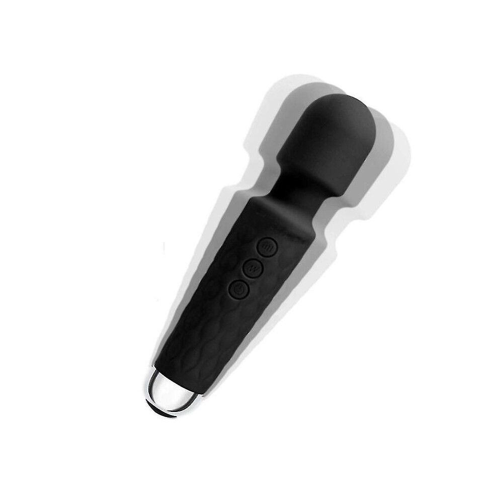 Chronus Wand Massager With 8 Ultra-Powerful Range Of Speeds And 20 Pulses - Cordless Electric Massager, Usb Rechargeable (Black)
