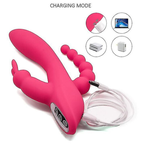 Vibradores para Clit?ris e Ponto G com Impulso, 7 Modos de Vibra??o Poderosos, Recarreg?vel, Vers?o Atualizada, Rosa 2