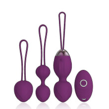 Bolas Kegel Pesos Kegel Exerc?cio de Assoalho P?lvico Conjunto de Exerc?cios Kegel Bola Vibrat?ria de Silicone com Controle Remoto