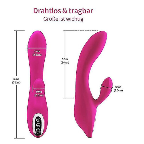 Vibradores para Clit?ris e Ponto G com Impulso, 7 Modos de Vibra??o Poderosos, Recarreg?veis, Rosa 2