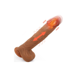 Dildo realista de 9 polegadas, material seguro para o corpo, com ventosa para jogo de m?os livres, cor de pele
