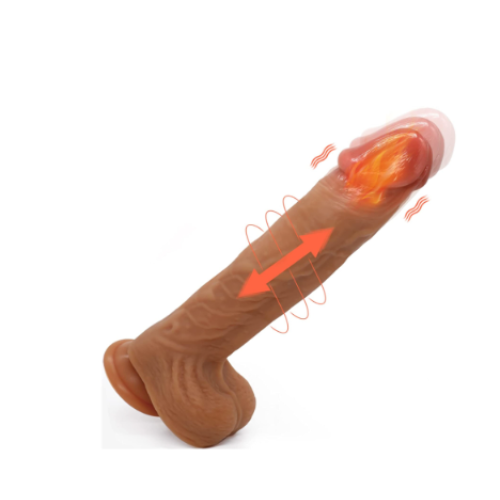 Dildo realista de 9 polegadas, material seguro para o corpo, com ventosa para jogo de m?os livres, cor de pele