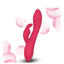 Vibrador Feminino 2 em 1, Brinquedo Sexual para Casal com Carregamento USB, Silicone ? Prova D'?gua, Vermelho