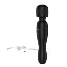 Massageador Pessoal Vibrat?rio, Sem Fio, 2 Zonas Vibrat?rias de Massagem, Silencioso, ? Prova D'?gua, Port?til e Recarreg?vel por USB, Preto