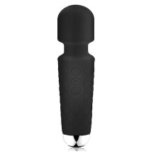 Mini Massageador de Varinha, 20 Modos de Vibra??o e 8 Velocidades de Vibra??o, Carregamento USB (Preto)