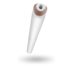 Vibrador com ventosa de clit?ris, 11 intensidades, operado por bateria, branco
