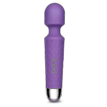 Massageador de varinha sem fio, 20 modos de vibra??o, 8 velocidades, roxo