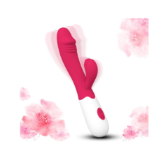 Vibrador de Silicone de Simula??o, Vibrador Feminino Recarreg?vel, Massageador de Ponto G Duplo, Brinquedos Sexuais