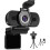 Webcam 1080P com microfone, desktop Plug and Play e webcam para laptop(Preto) 1