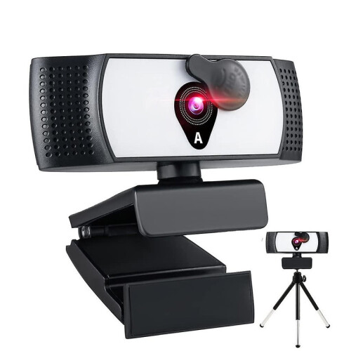 Chronus Webcam 4K Full HD Web Camera with Microphone Light Microphone Web cam for Laptop Video Mini Camera(black)