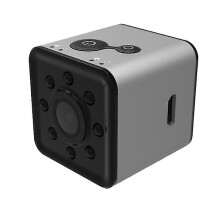 Mini câmera WIFI Full HD 1080P à prova d'água gravador de vídeo visão noturna 155 graus grande angular(Prata)