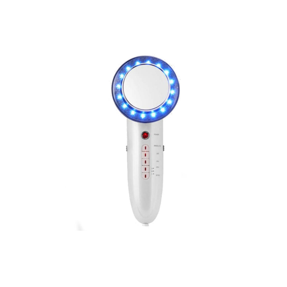 Chronus 6 In 1 Slimming Device, Ems Ultrasonic Body Shaping Massager With Infra & Led Therapy For Cellulite Red/Blue/Light