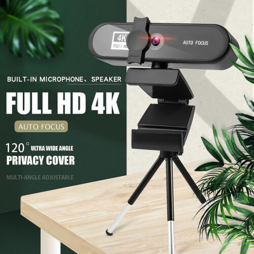 Chronus Webcam HD 8K Web Camera USB PC Webcam with Microphone Privacy Cover Laptop Desktop Video Streaming Computer Camera with Tripod Stream Web Cam 1