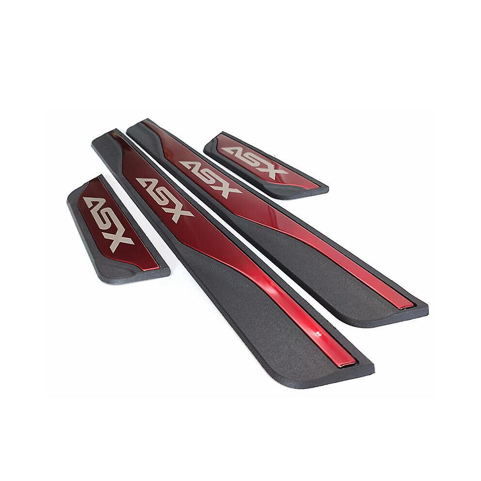 (Red) Car Accessories Door Sill Scuff Plate Protector Strip For Mitsubishi Asx 2011-2023 Auto Parts 4Pcs Red 9033322338323