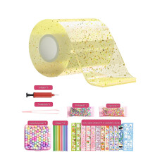 (Yellow) Nano Tape Bubble Kit For Kids With Step-by-step Video Tutorials, Nano Double Sided Adhesive Gel Grip Traceless Tape Nano Magical Tape Bubbles_fs