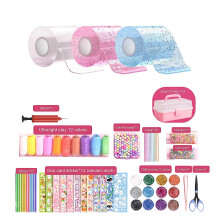 (White) Nano Tape Bubble Kit For Kids With Step-by-step Video Tutorials, Nano Double Sided Adhesive Gel Grip Traceless Tape Nano Magical Tape Bubbles_fs