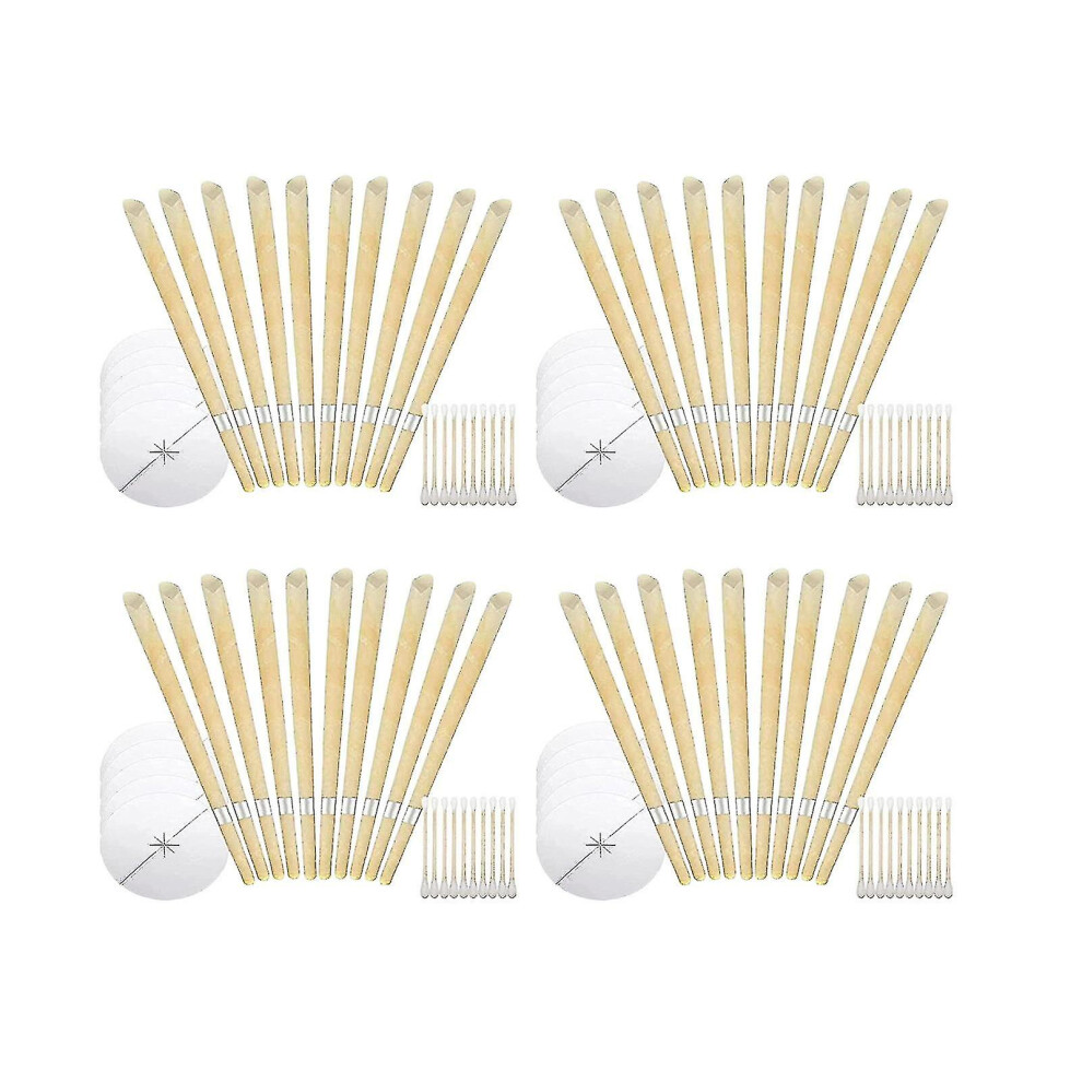 40 Pack Beeswax Ear Candles Wax Removal, 9 Inches Natural Ear Wax Candles For Ear Candling Wax Removal, Ear Candling Candles For Ear Cleaning