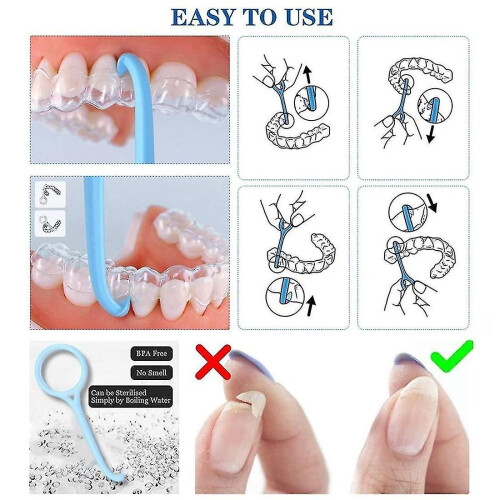 5 Pcs Aligner Removal Tool For Invisible Braces, Braces Removal Tool Braces Extractor With 1 Denture Case 1