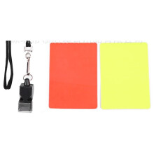 1 Set Sports Red Yellow Cards Referee Cards Football Match Cards Whistle