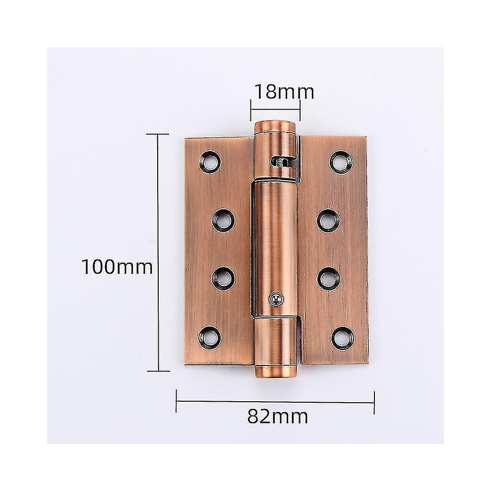 (4 Inch Red Bronze) Spring Hinge Invisible Door Self-Closing Buffer Damping Hinge Automatic Door Closer Hidden Door 9171363543860