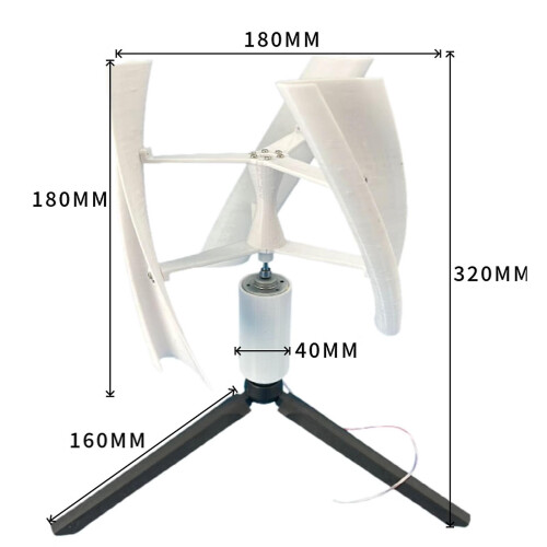 25w 15v Brushless Vertical Axis Wind Turbine Generator Kits Micro Windgenerator 1