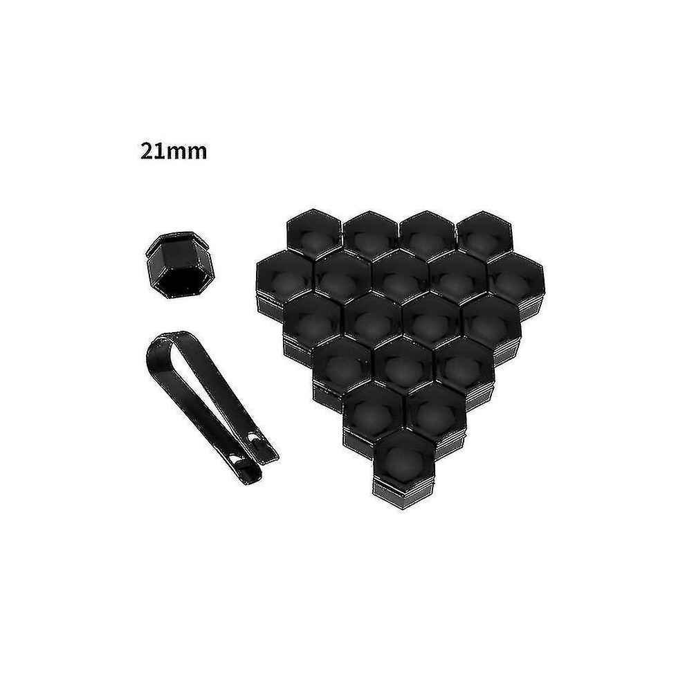 (Black, 17mm) 20pcs Car Wheel Nut Caps Auto Hub Screw Cover 17mm 19mm 21mm Bolt Rims Exterior Decoration Special S-image-OPC-PDRT8DN-NEW