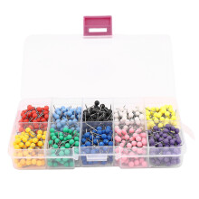 1000 Pieces 1/8 Inch Map Pins Map Tacks With Plastic Round Heads And Steel Needle Points 10 Colors