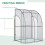 Outsunny Outsunny 143 x 118 x 212cm Walk-In Lean to Wall Tunnel PVC Greenhouse with Doors 6