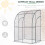 Outsunny Outsunny 143 x 118 x 212cm Walk-In Lean to Wall Tunnel PVC Greenhouse with Doors 5