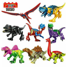 (8-delars dinosaurieset A) UK-storlek Rex Indominus-dinosauriefigur, byggklossar, leksaker, barnpresent