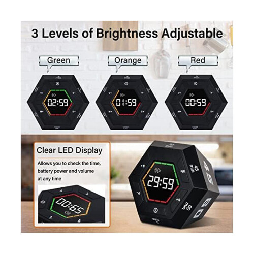 Pomodoro Timer, Productivity Timer,3, 5, 15, 30, 45, 60 Minute Preset Smart Countdown Timer, Time M 1