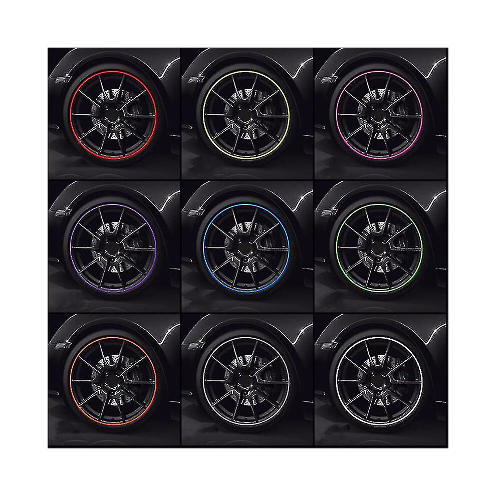 (purple) 8m/roll Car Wheel Rims Protectective Strips Tire Guard Line Rubber Mounding Trim Auto Exterior Tire Guard Line Car Accessories-image-OPC-PDRTDZ6-NEW