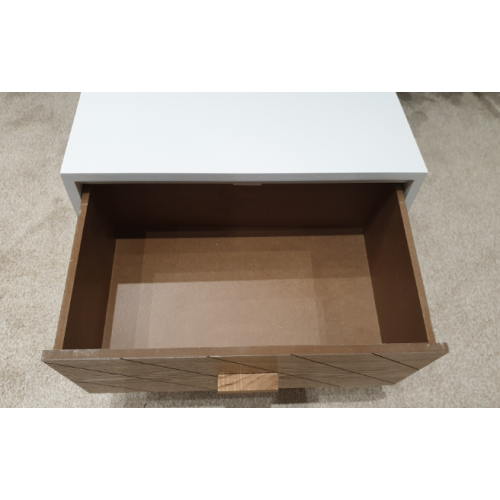 Retro Bedside Table Small 2 Drawer Cabinet Vintage Scandinavian Style Side Unit 2