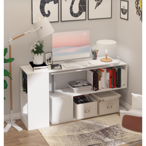 Executive Office Desk Compact Computer PC Table White Home Large Corner Study 1