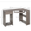 Corner Computer Desk Modern Kids Workstation Grey Storage Shelf Drawer Study PC Table 2