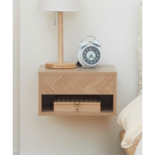 Floating Bedside Tables Set 2 Scandinavian Modern Wall Mounted Cabinet Drawer
