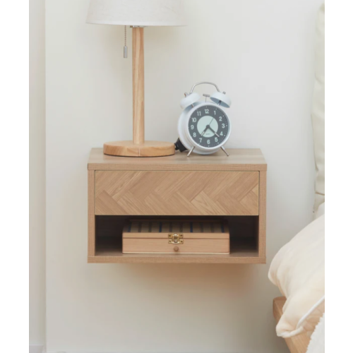 Floating Bedside Tables Set 2 Scandinavian Modern Wall Mounted Cabinet Drawer