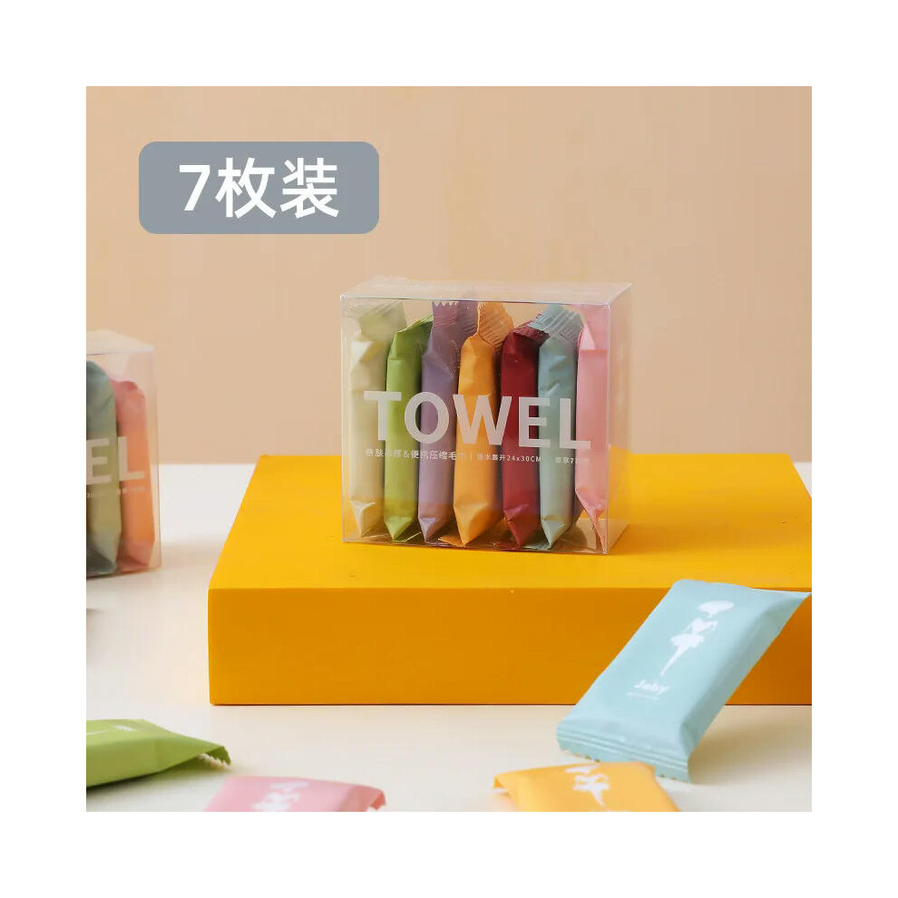 (7pcs) 7/14pcs Compressed Towel Hotel Disposable Supplies Wet Tissue Portable Travel Non-woven Fabric Face Towel Compression Coin Home